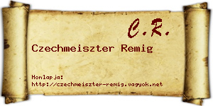 Czechmeiszter Remig névjegykártya